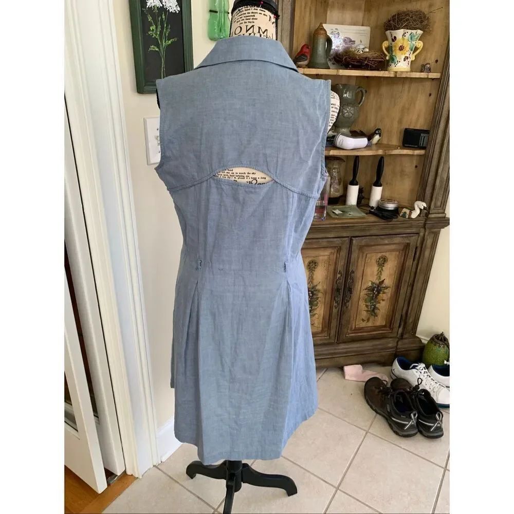 Sharagano Chambray Shirt Dress - Picture 3 of 7
